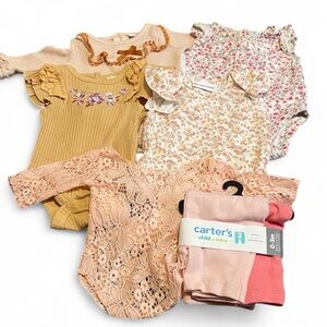 Baby Girl Fancy Onesie Bundle 0-3 Month